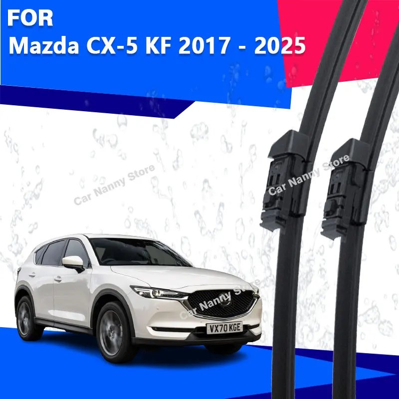 

Щетки лобового стекла для Mazda CX-5 KF 2017-220 Автомобильные дворники Резиновая полоса стеклоочистителя из мягкой резины 2018 2019 2020 2021
