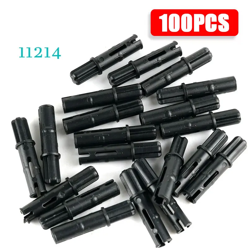100Pcs 1x3 Cross Axle Pin 11214 Building Blocks Parts Connector Cross Shaft MOC Modified Bricks Compatible Construction Toys
