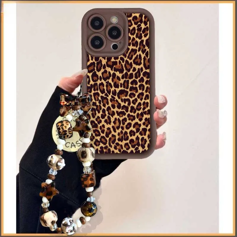 Leopard Chain Case For Samsung Galaxy A17 A07 A16 A15 A14 A13 A56 A55 A54 A53 A52 A36 A35 A34 A33 A26 A25 A24 A06 M15 M16 M36