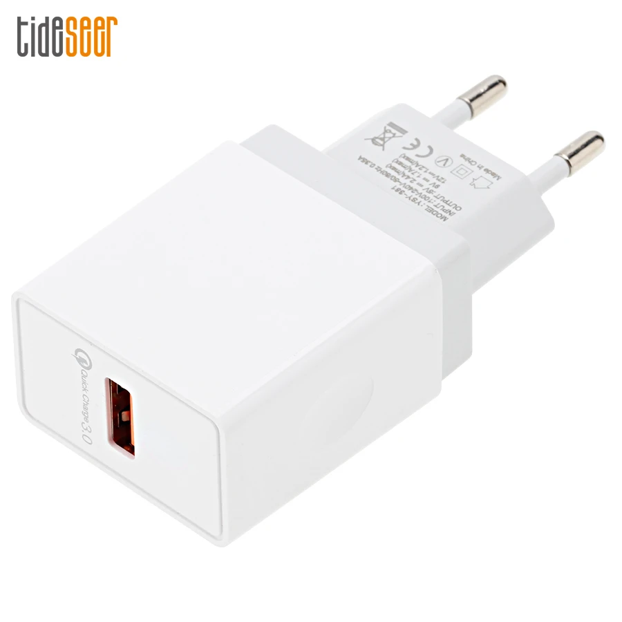 Quick Charge 3.0 USB Fast Charging Charger EU Wall Mobile Phone Chargers Adapter for iPhone 11 X Max For Samsung Huawei 300pcs