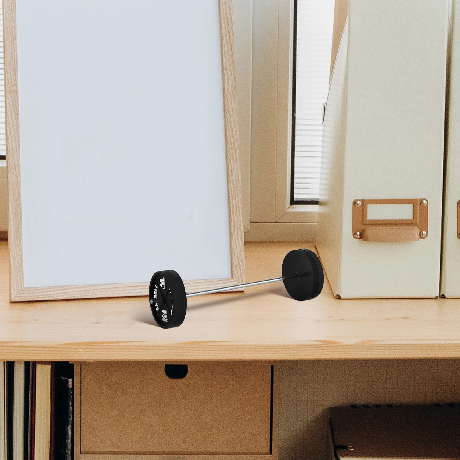 

2 pcs Mini Dumbbells Dollhouse Barbell Models Lifelike Fitness Equipment Tiny Gym Accessories Sturdy Pla Ornament Desktop Decor