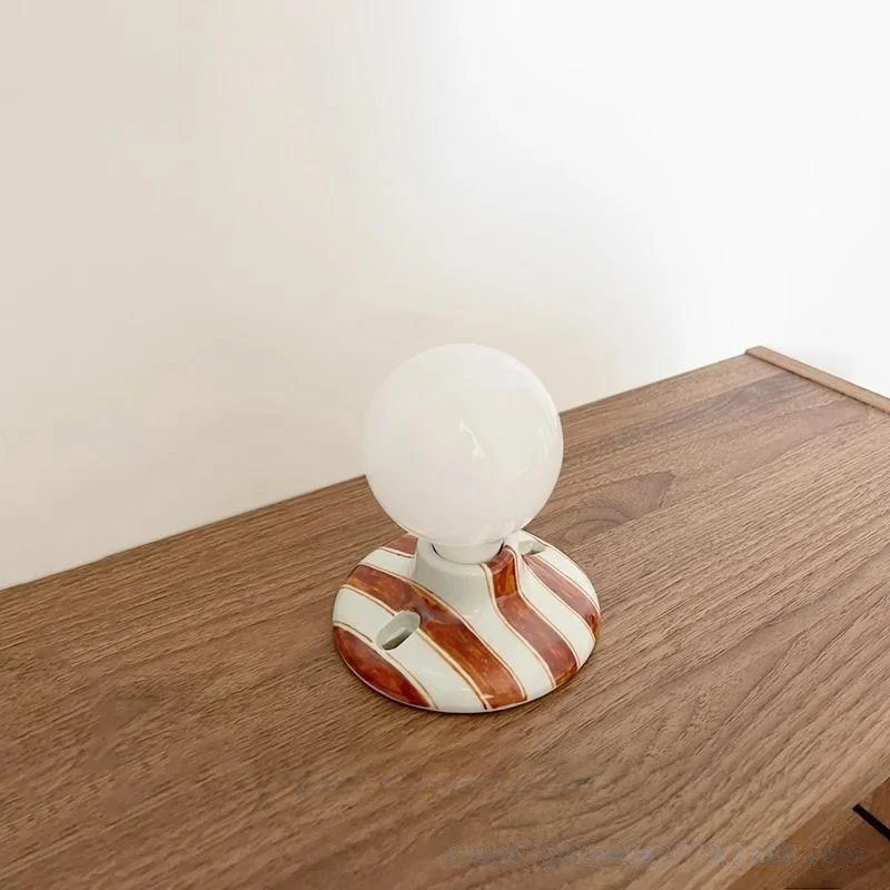 Lampu Dinding Keramik Rotro Kontemporer Lampu Dinding Tempat Lilin untuk Kamar Tidur Ruang Tamu Kantor Perlengkapan Dekoratif Rumah Dalam Ruangan