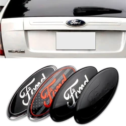 Car Front Grille Emblem Rear Trunk Lid Logo Sticker Decor For Ford Fiesta Focus 2 Mondeo mk4 Mustang Ranger Kuga S-MAX Transit