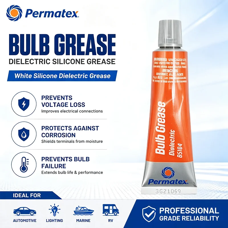 Permatex 85184 Waterproof Insulating Grease Automotive Headlight & Electrical Use Prevents Electric Leakage And Corrosion