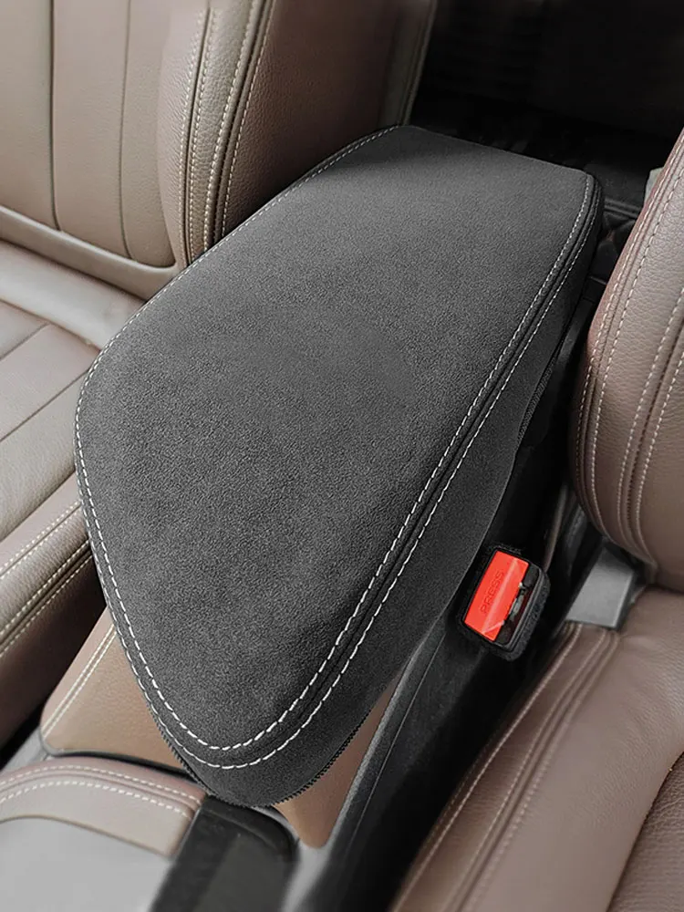 Für BMW X1 F48 2016 2017 2018 2019, nur Linkslenker, Wildleder, Auto-Styling, Innenausstattung, Mittelsteuerung, Armlehne, Box-Abdeckung