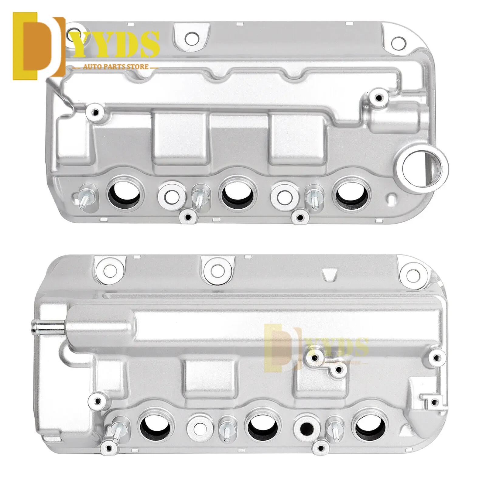 Aluminum Engine Valve Cover w/ Gasket  For Honda Accord V6 Odyssey Pilot Acura MDX SOHC 3.7L Rear OEM：12310R70A10 12320R70A00