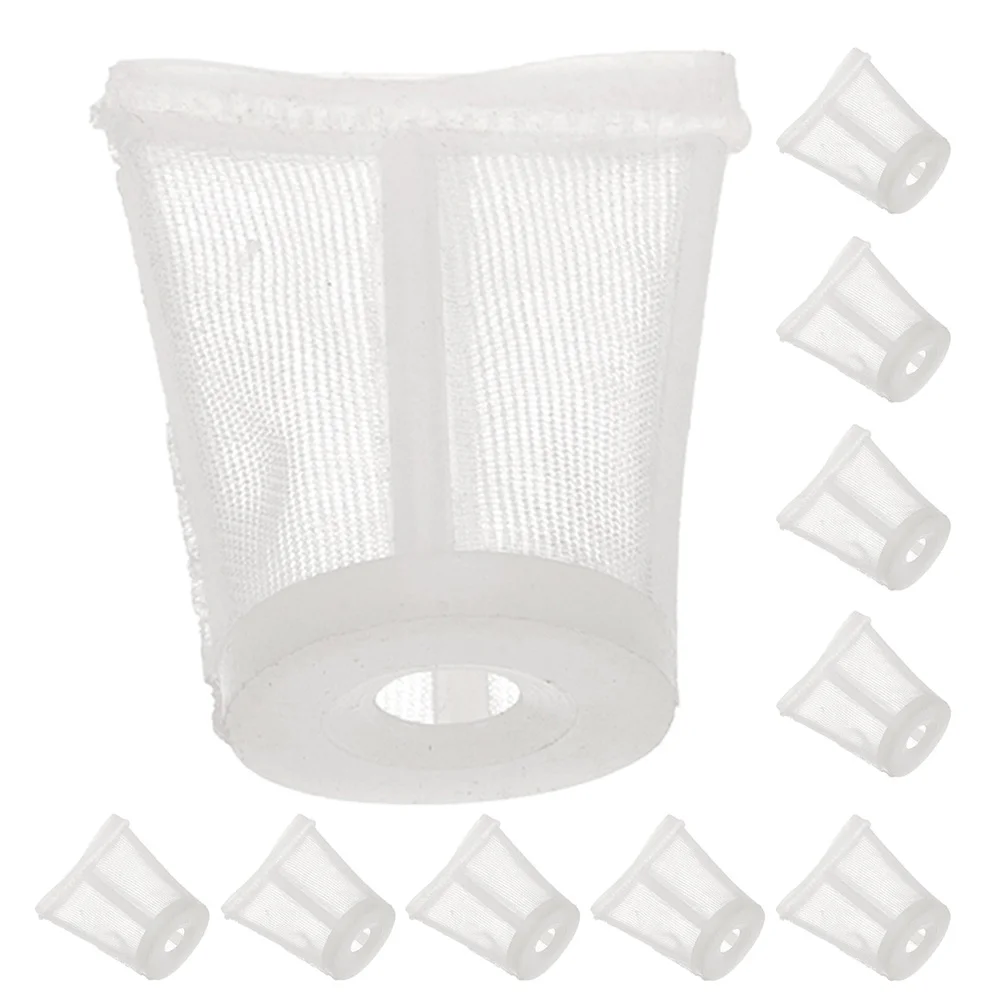 10 Stück Farbspritzgerät-Siebfilter, 120 Mesh-Mesh-Filter für Airless-Spritzgerät, Topf, Ersatzzubehör, langlebiges Nylon