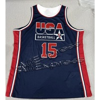 New Arrival Vintage Jersey 1992 USA Basketball No. 9 Jordan No. 15 Johnson No. 7 Bibby Men's Basketball Jersey Sleeveless Tops