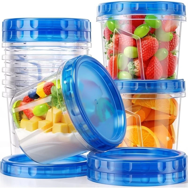 CYCLI-8 Pack-24 OZ Freezer Storage Containers, Plastic Soup…