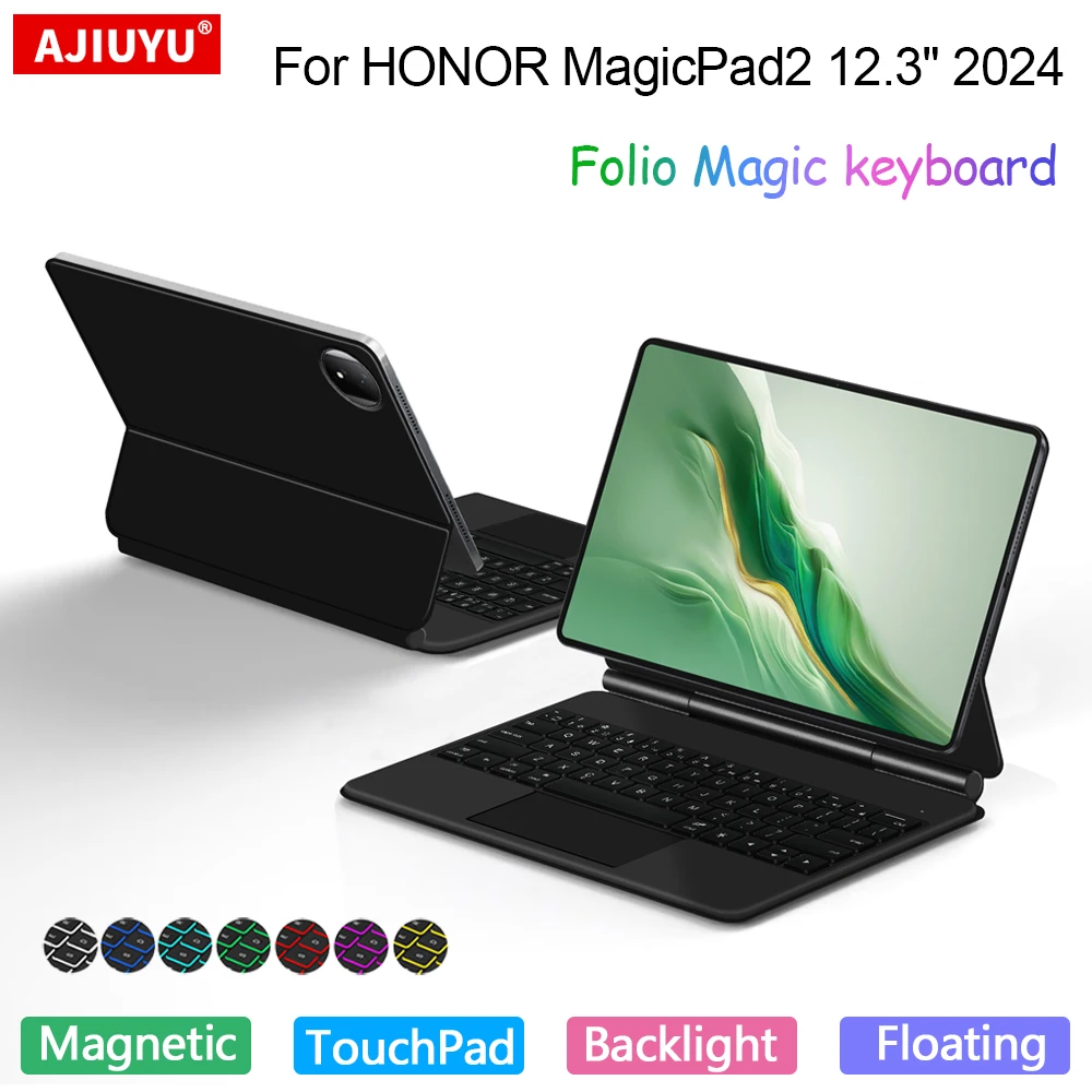 Magic Magnetic Keyboard For HONOR MagicPad2 2024 Cover For HONOR MagicPad 2 12.3