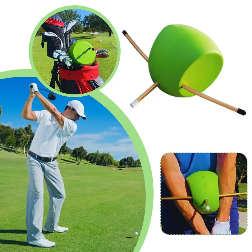 

PU Connecting Ball Golf Swing Trainer Portable Arm Posture Corrector Fix Chicken Wings Improve Mechanics Driving Range Practice