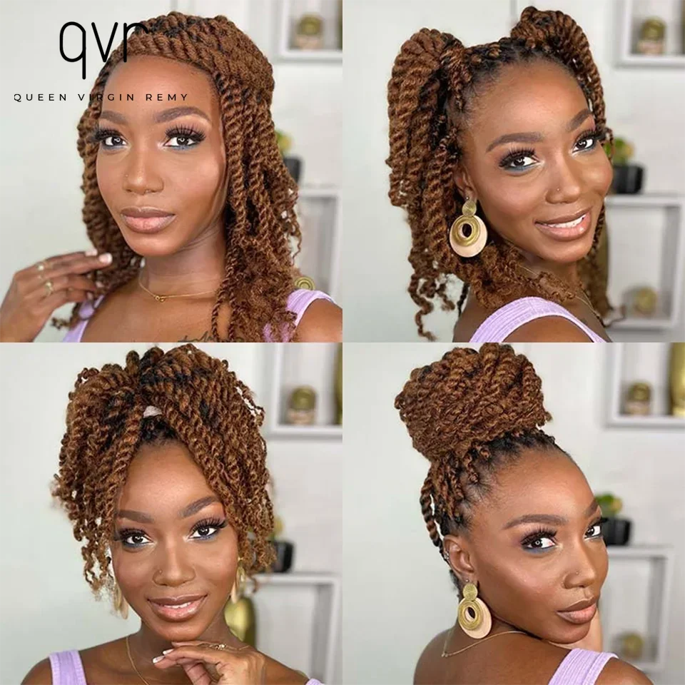 QVR 1 แพ็ค Afro Kinky BULK Hair Extensions สําหรับ Braiding Dreadlock ผมสีน้ําตาล Braiding Dreadlock 50g Hair Extensions