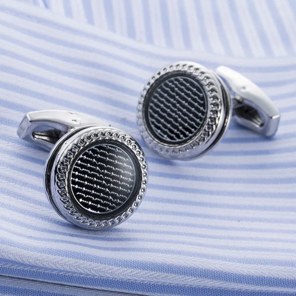 VAGULA New Cufflinks Wedding Gift Suit Shirt Buttons Cuff links Top Luxury Brand Round Bonito Gemelos 51398