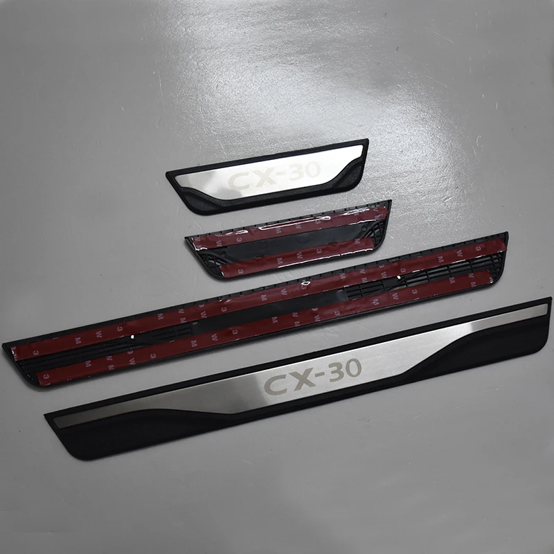 Car Styling FIT For 2019 2020  Mazda  cx 30 cx-30 Stainless Scuff Plate Door Sills Pedal Protector Cover Trim  Accessories