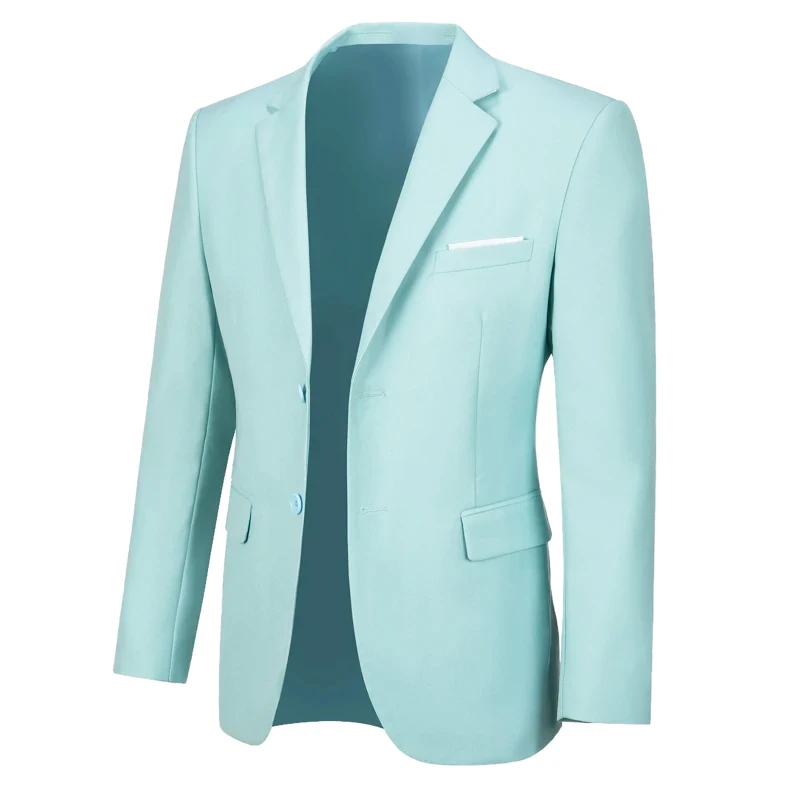 

Luxury Mens Blazer Jacket Boutique Solid Color Male Casual Slim Suit Jacket Bridegirls Wedding Dress
