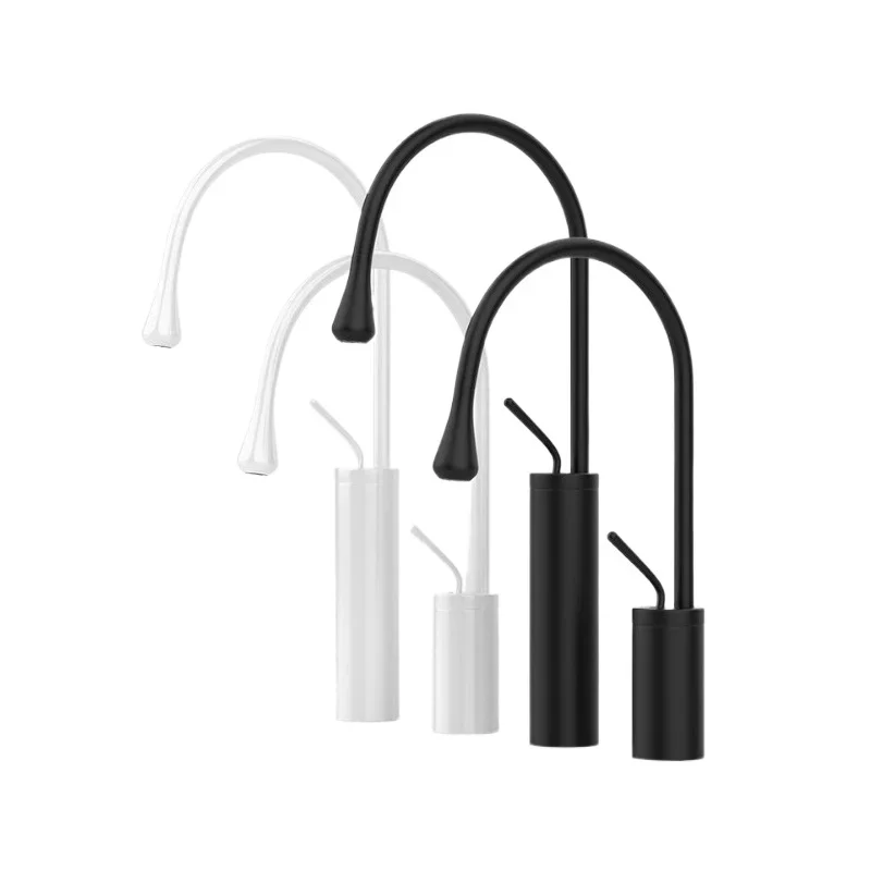 

Water drop basin faucet hot and cold toilet bathroom cabinet wash basin all copper heightened basin faucet household