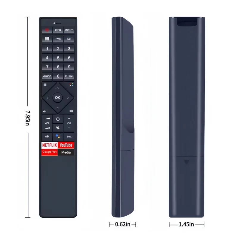 ERF3F70H Remote Control Compatible with VU Hisense TV Models EN3A70 ERF3C70V ERF60D 62