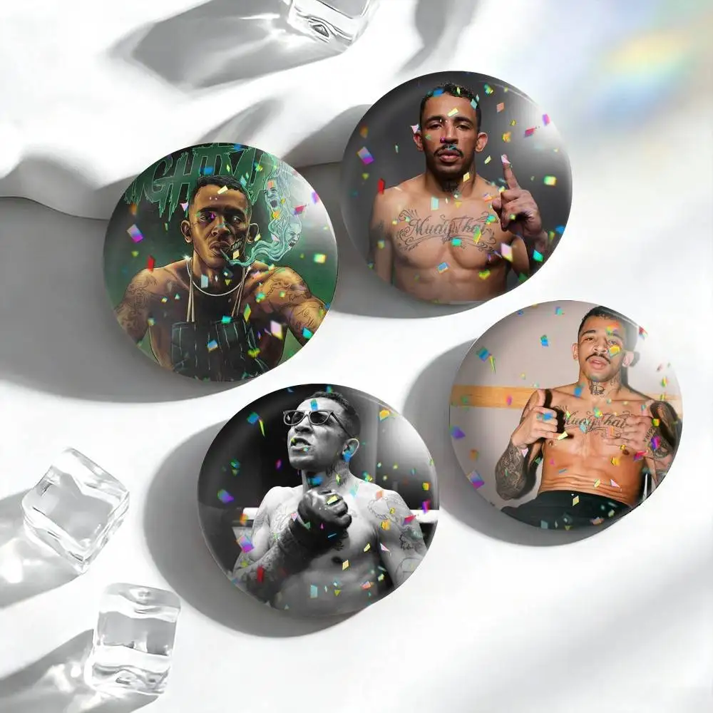 Boxer Carlos Prates Nightmare  25 32 44 58 75mm Badges Personalized Round Brooches Pins Accessory Gift