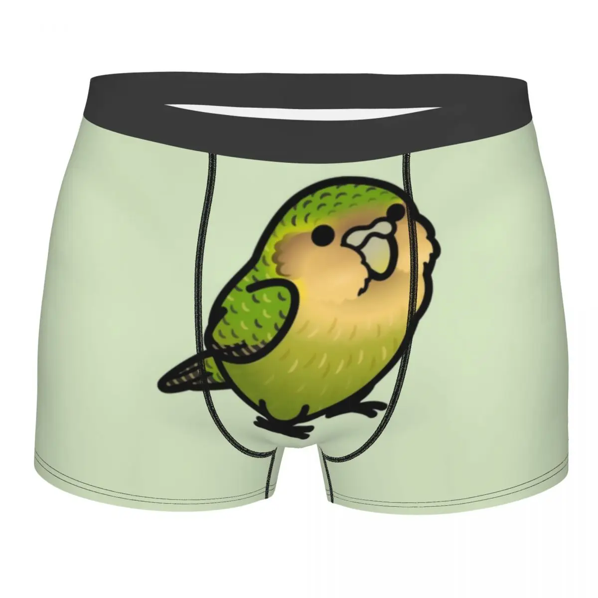 

Модные боксеры на заказ Chubby Kakapo, шорты, трусы, мужское нижнее белье, удобные трусы с попугаями и птицами, нижнее белье