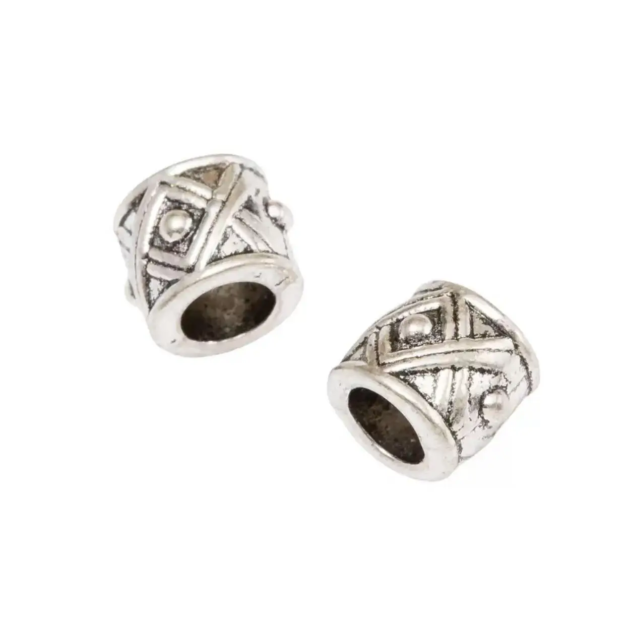 

15pcs 10mm, hole 5mm Zinc Alloy metal vintage spacer beads for jewelry handmade HWL2635