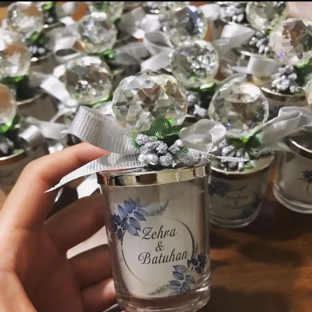 20 PCS Party Promise Engagement Kına Nikah Hediyelik Nikah Candle 20 PCs Each Kind Of Organization And At the Event With You