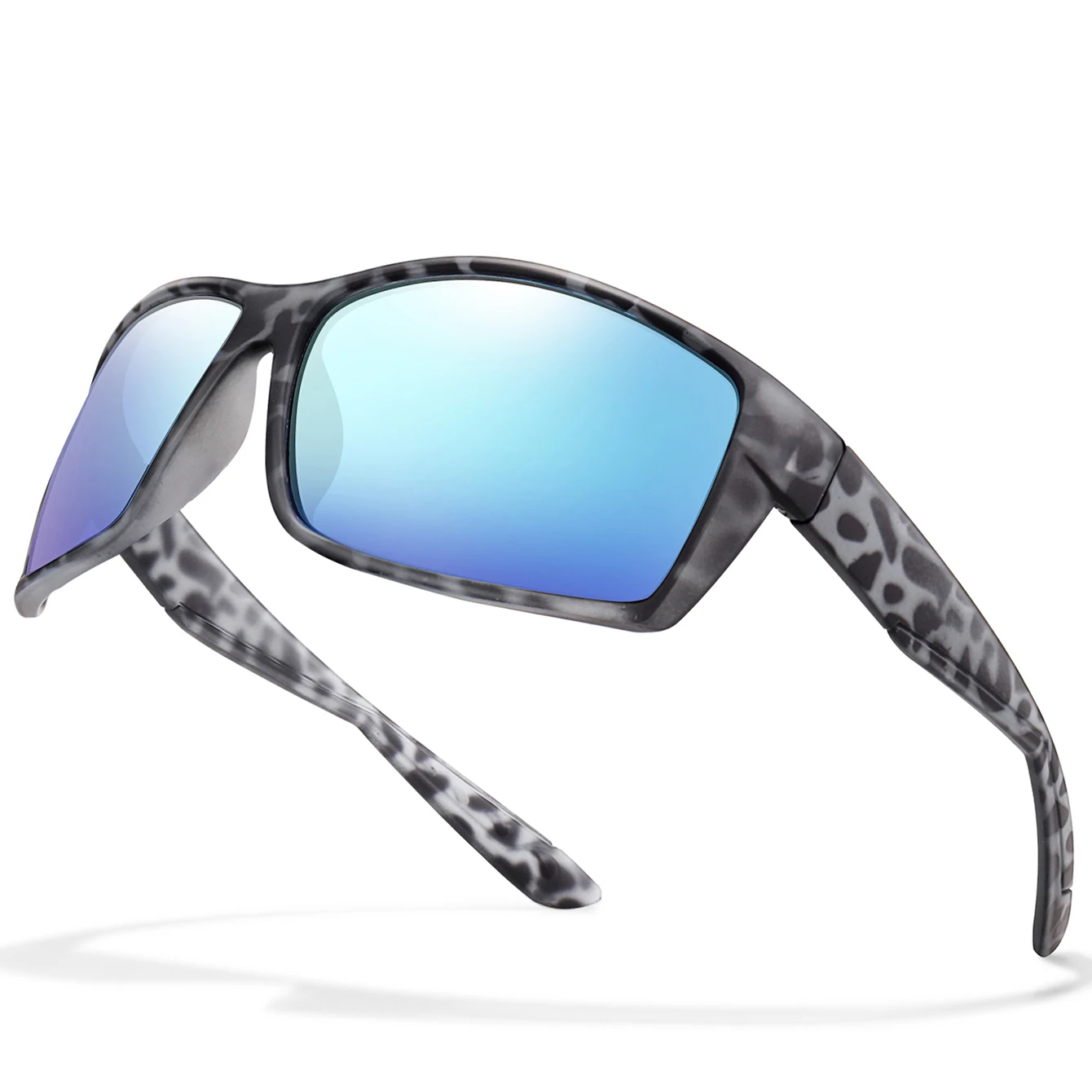 Karos Polarisierte Sonnenbrille UV400-Schutz Herren Laufen Radfahren Klettern Angeln Brille Rutschfeste bequeme Sportbrille