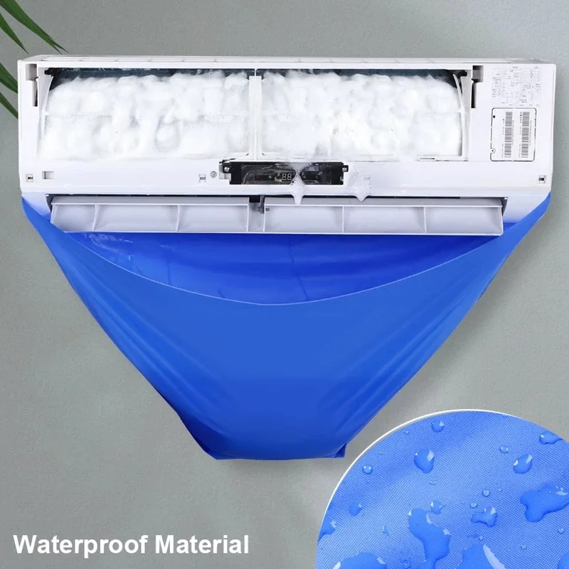 Air Conditioner Cleaning Cover Brushes Filter Net Waterproof Air Conditioner Cleaning Dust Protection Cleaning Cover Bag Tools