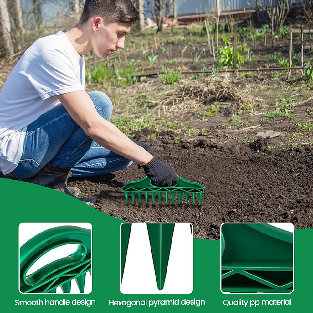مجموعة 4/7 قطع من أدوات بذارة الحديقة البلاستيكية المتينة، 12 فتحة للبذر السريع، أداة زراعة مقاومة للماء للبستنة الفعالة