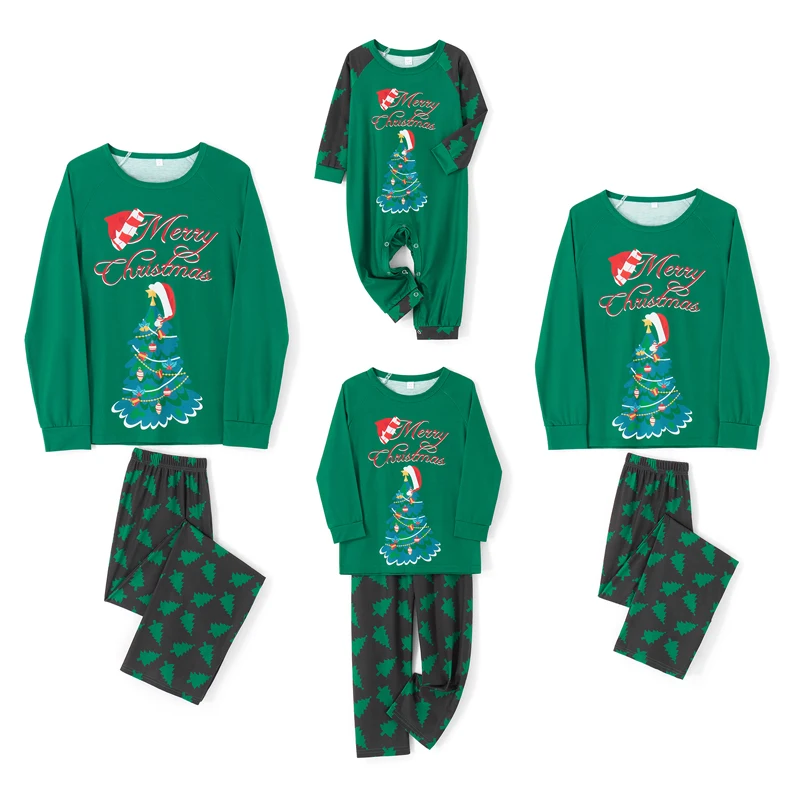 

Matching Family Christmas Pajamas Set with Santa Claus Print for Women Couples and Kids - Holiday Sleepwear for the