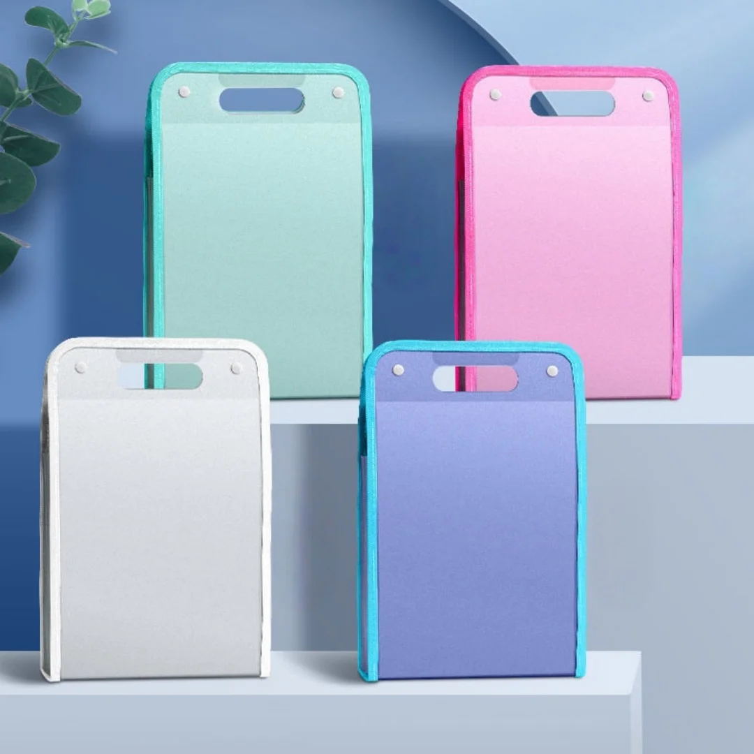 

A4 Document Organizer Bag, Portable Expandable Folder with Handle, Random Color Waterproof Folder, Suitable for School, Office,