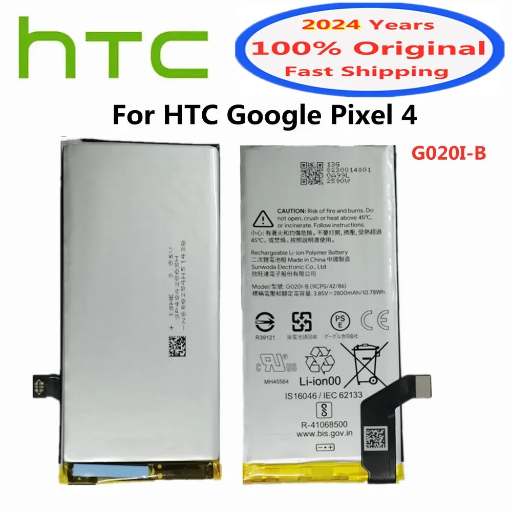 

2024 Years High Quality Original Battery G020I-B For HTC Google Pixel 4 Pixel4 Phone Replacement Battery Batteries