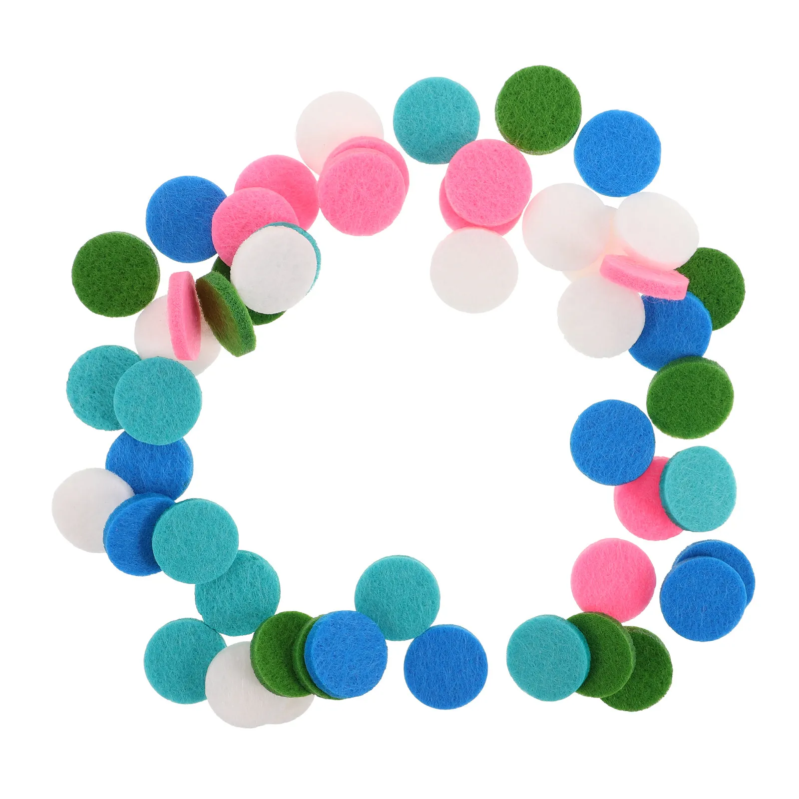 

50 шт. круглых впитывающих подушечек из хлопкового волокна для эфирных масел, для аромадиффузоров 25 мм, сменные вкладыши для автомобильных вентиляционных клипсов и браслетов-ароматизаторов