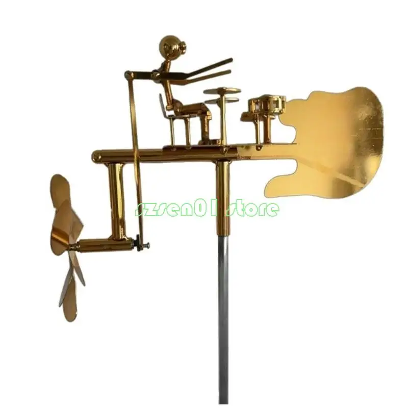 

G32A Handmade Metal Drummer Windmill Wind Power Percussion Instruments Music Suitable For Garden And Courtyard Decoration