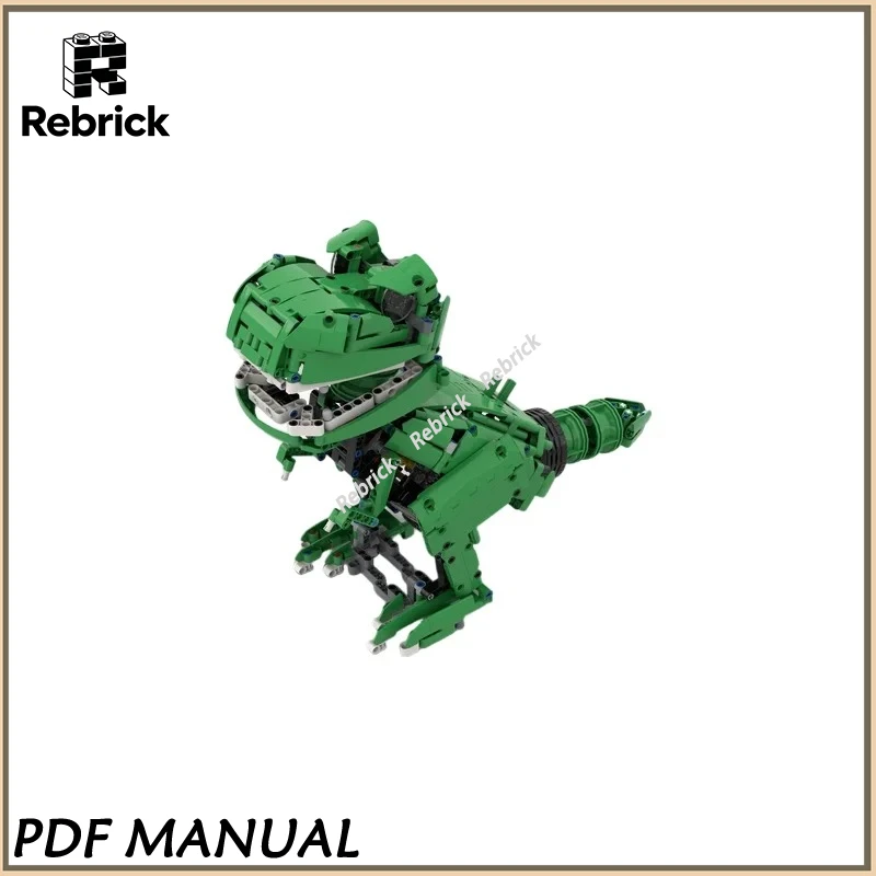 

Classic Giant Tyrannosaurus Dino MOC Building Bricks Model, DIY Fierce Carnivorous Dinosaur For Collection Display