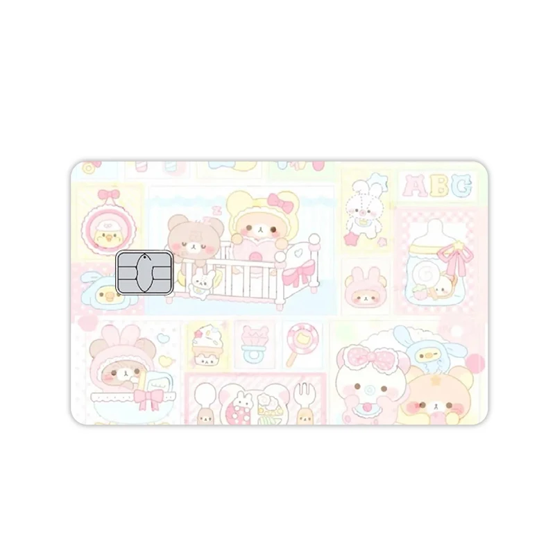 かわいい漫画リラックマアニメ Pvc クレジットデビットカードステッカーかわいい Diy 防水ステッカーフィルムテープスキン小さな大きなチップなし