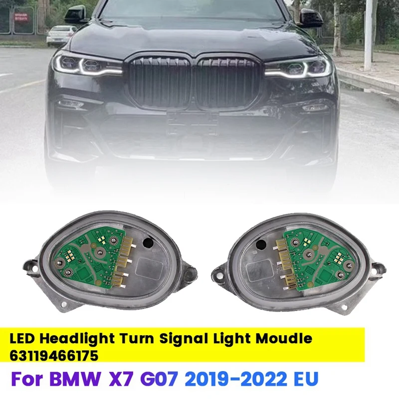 

Front LED Headlight Turn Signal Indicator Moudle For BMW X7 G07 2019-2022 DRL Light Module EU Version