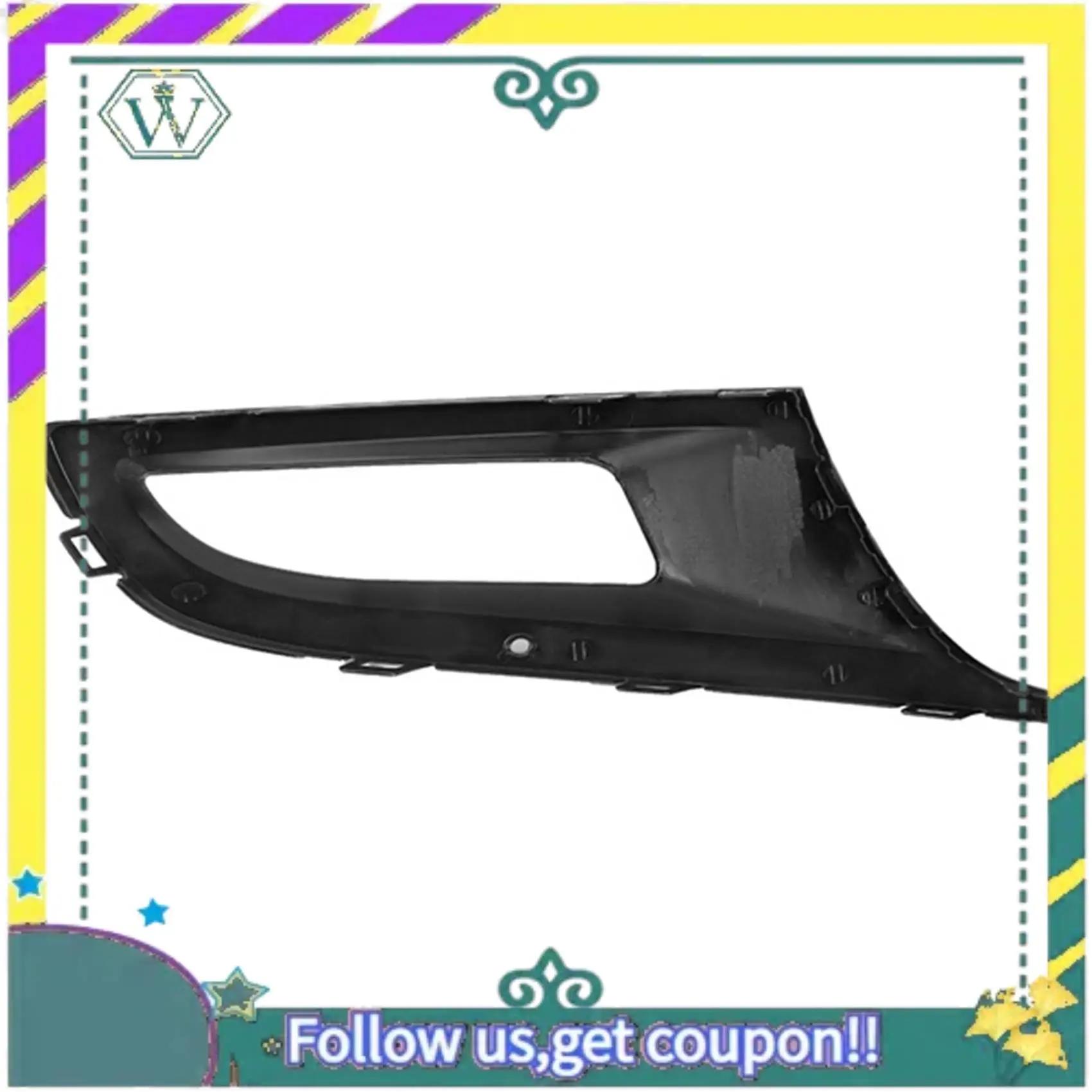

A82U-Left Right Front Bumper Lower Fog Lamp Grille Fog Light Trim Cover For -Polo 6R MK5 2009-2015 6R0853665D9B9 6R0853665D