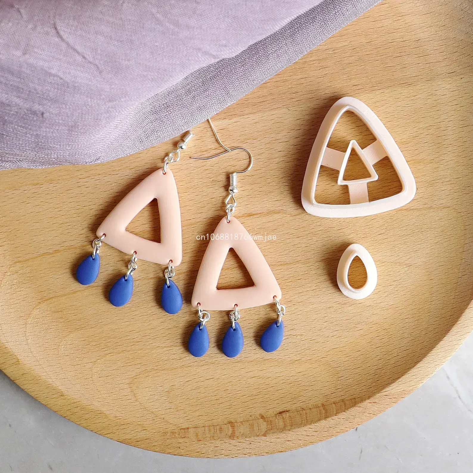Irregular Geometric Polymer Clay Molds Leaves Abstract Shaped Clay Cutters for DIY Earring Jewelry Pendant Embossing Cutting