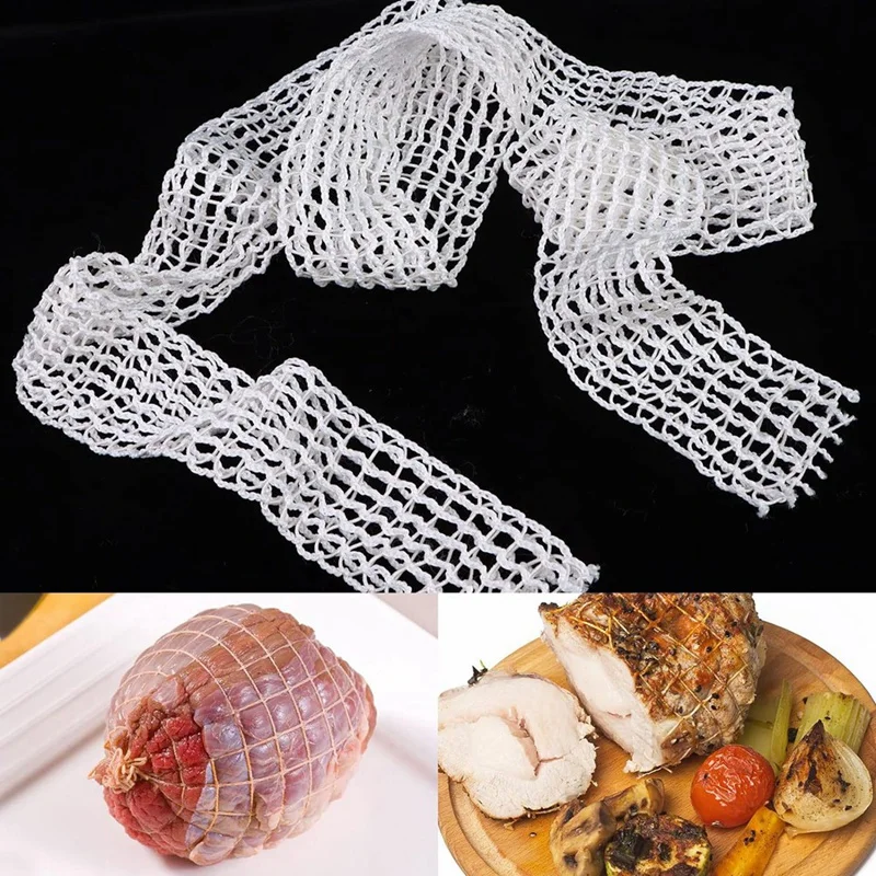 5M Meat Netting Roll,Size 18,Smoked Meat Poultry Ham Netting Meat Butcher Twine Net Roll Wrapping Net,Beef Netting Roll