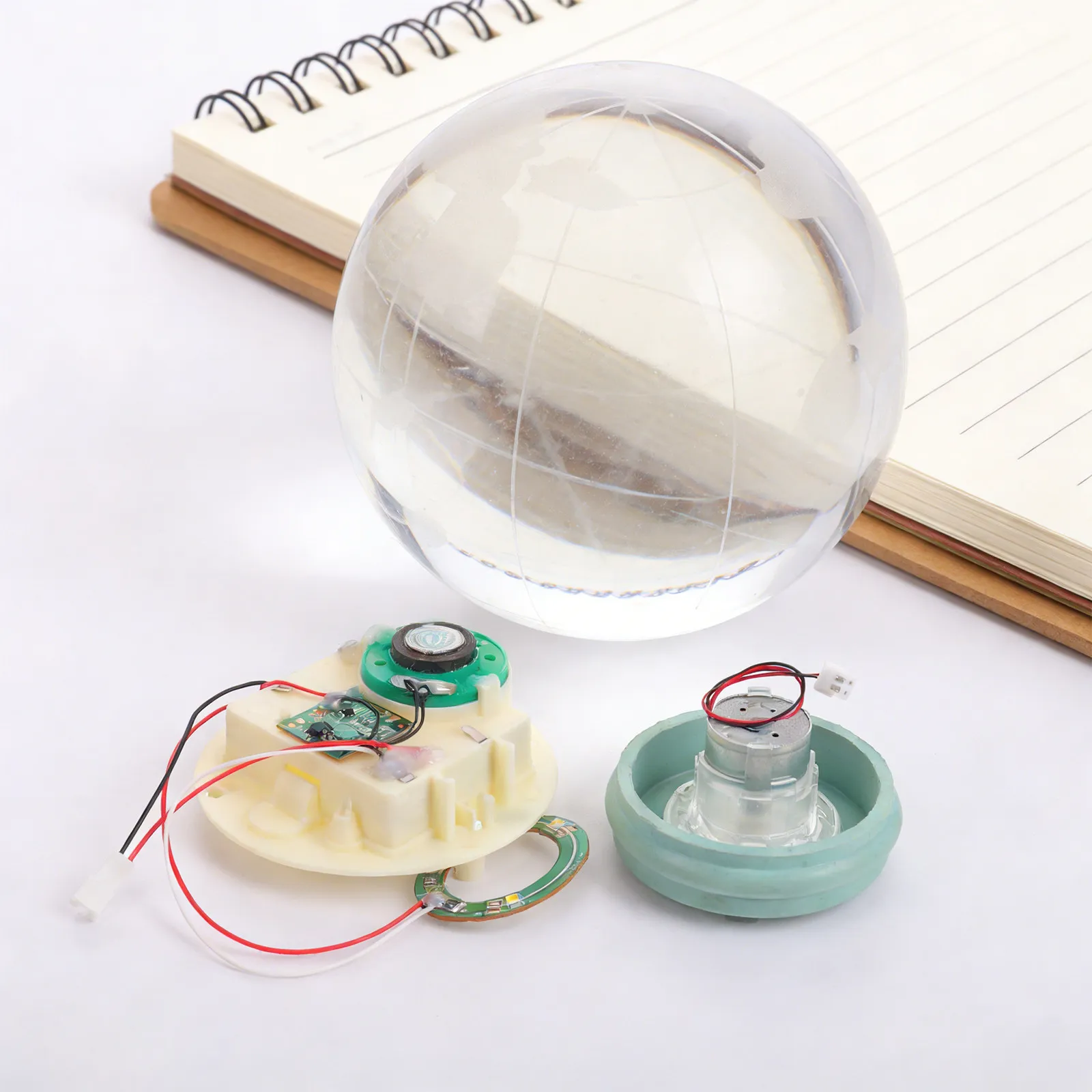 DIY Snow Globe Movement Music Light Battery Box Stopper Materials Creative Craft Assembly Holiday Decor Fits 100Mm Clear Glass