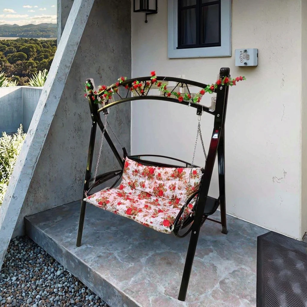 

Modern Outdoor Double Hanging Swing Chair Metal Cradle with Balcony Hammock for Adults and Children Home Use Furniture