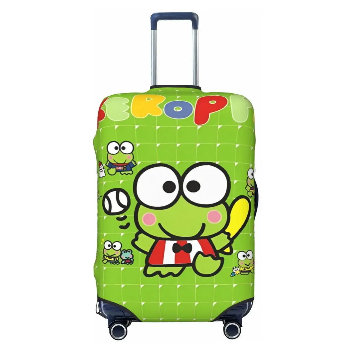 

Funny Animal Kero Kero Keroppi Suitcase Cover Travel Protection Holiday Fun Luggage Case