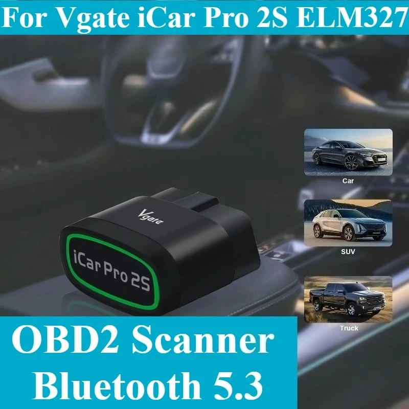 

For Vgate iCar Pro 2S ELM327 OBD2 Scanner Bluetooth 5.3 Android iOS Windows Real-Time Diagnostics Check Engine Light Reset
