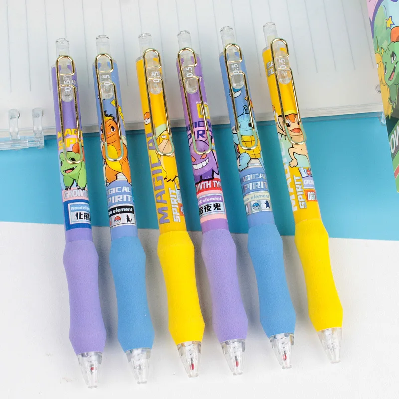 Imagem -03 - Cute Pokémon Kawaii Press Gel Pen Black Ink Canetas Neutras Brinde Promocional Escritório e Material Escolar 0.5 mm 36 Pcs por Lote