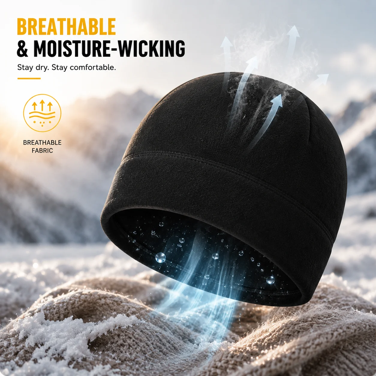 15-Piece Set of Multifunctional Outdoor Windproof Beanies—Made from highly elastic fabric that conforms to the head without feeling tight; keeps you warm, retains heat, and is breathable and moisture-wicking; suitable for cycling, running, camping, hiking
