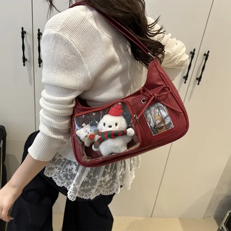 Y2k Harajuku Shoulder Bag Women Korean Transparent Ita Bag School