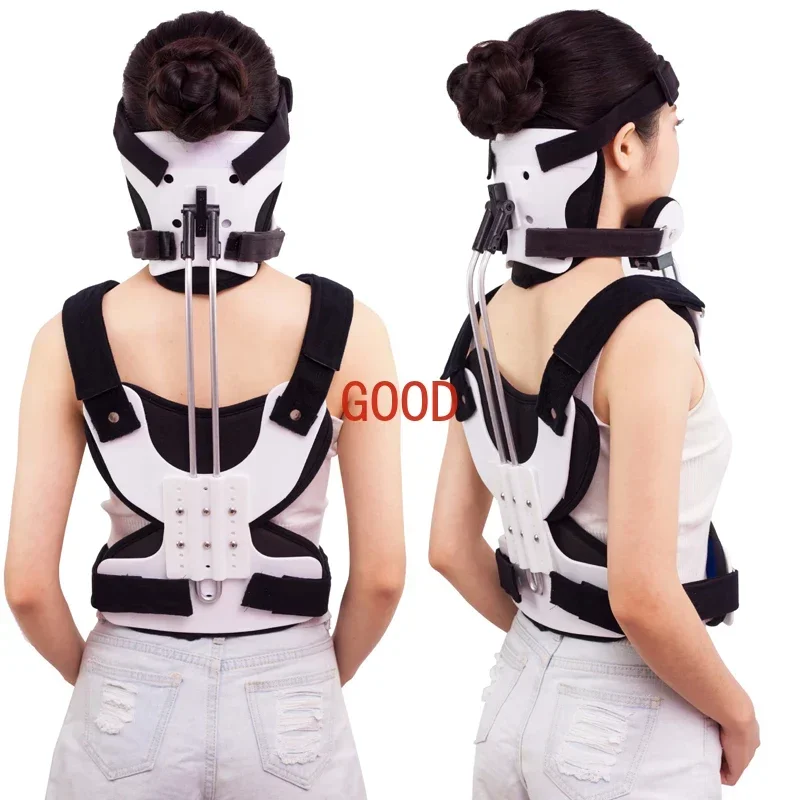 Устройство для фиксации шейки матки, регулируемый корректор осанки плеч, корсет для спины для мужчин и женщин, поддержка ключицы, тренажер для сгибающей спины