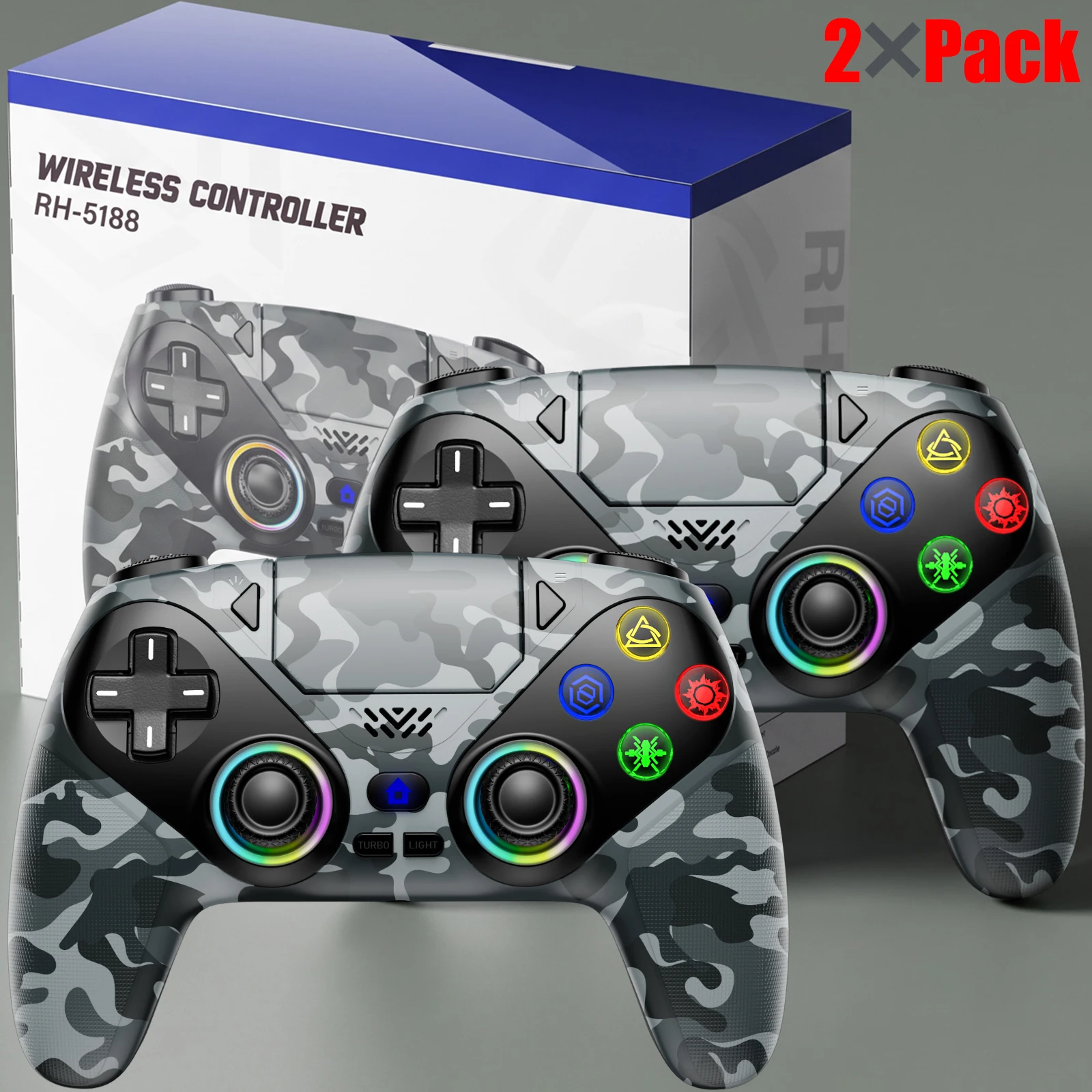 Controller voor Playstation 5 PS5/PS5 Pro/Slim/PC Gamepads met Hall Effect RGB draadloze gamecontroller joystick Marco/Turbo programma