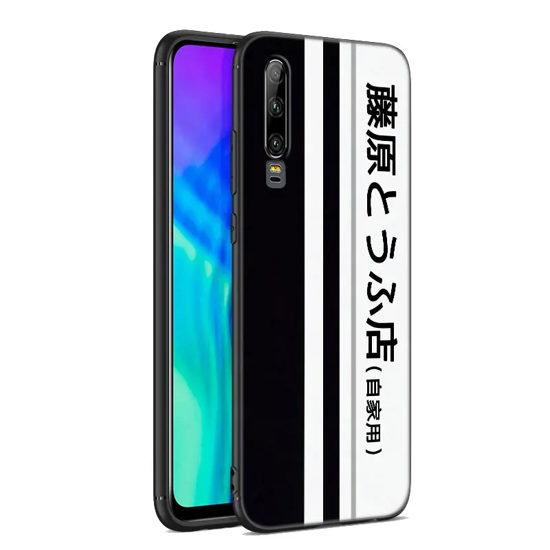 Initial D AE86 Phone Case For Huawei P20 P30 P40 P50 P Smart Z S Pro P8 P9 P10 Lite 5G E 2017 2018 2019 2020 2021 Black Cover