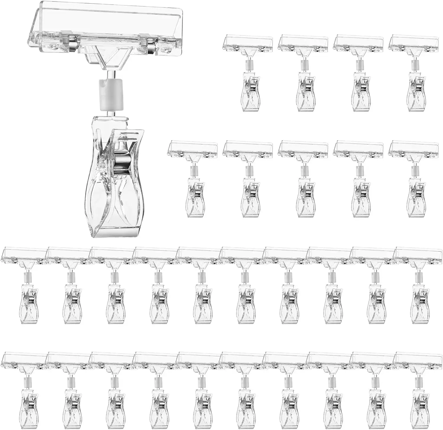 10/5X Transparent Plastic Advertising Clips Plastic Sign Display Shelf Clamp Price Label Tag Clip Holders In Supermarket Retails